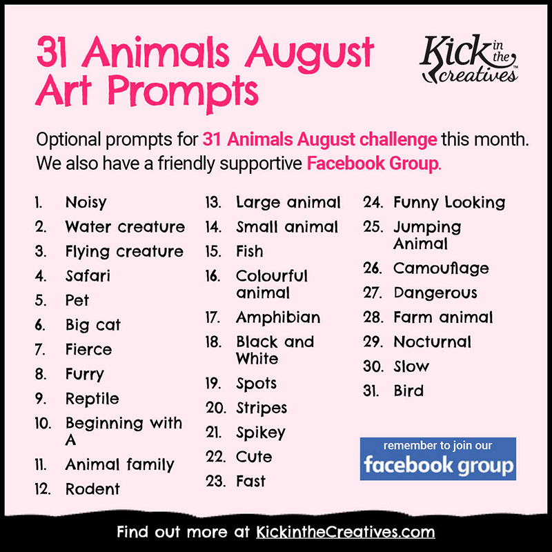 31 ANIMALS Art Prompts2023