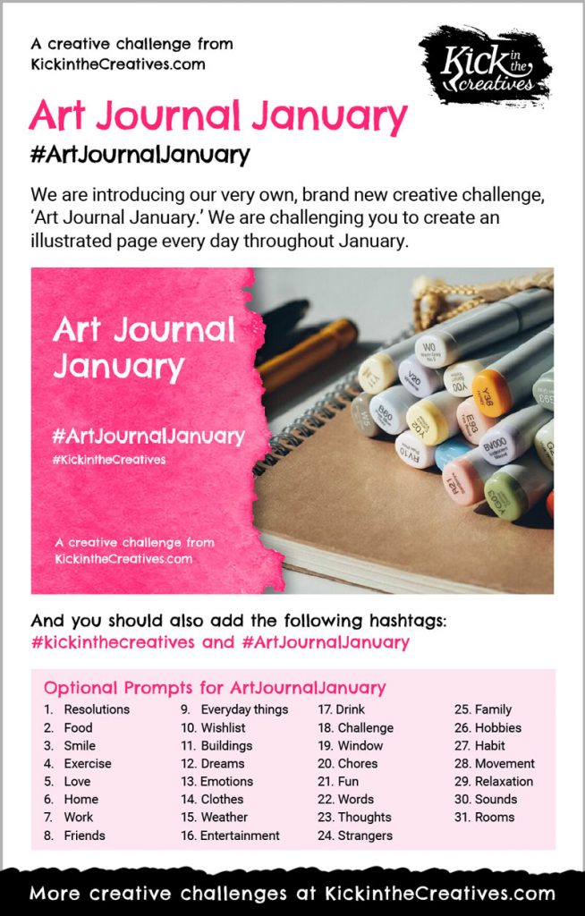 Art Journal January Challenge Kicks off in just Four Days Time