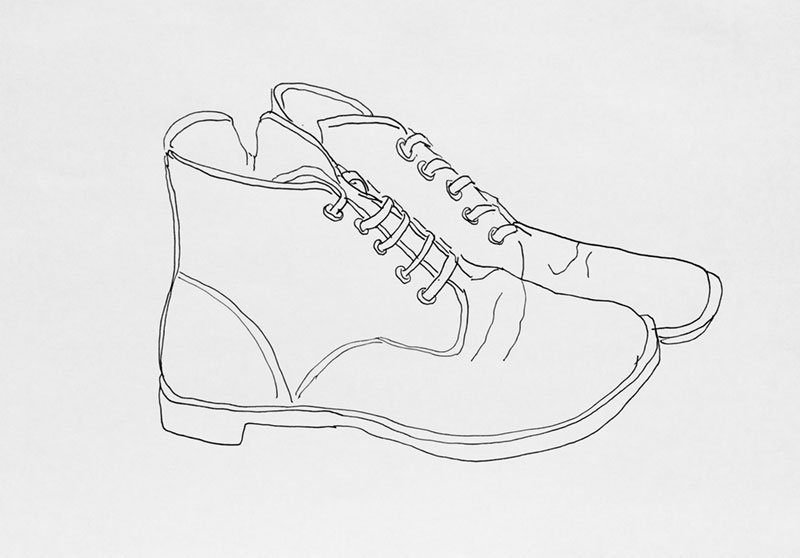 boots drawing