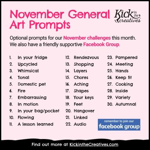 Quick Kick November Drawing Challenge - Kick in the Creatives