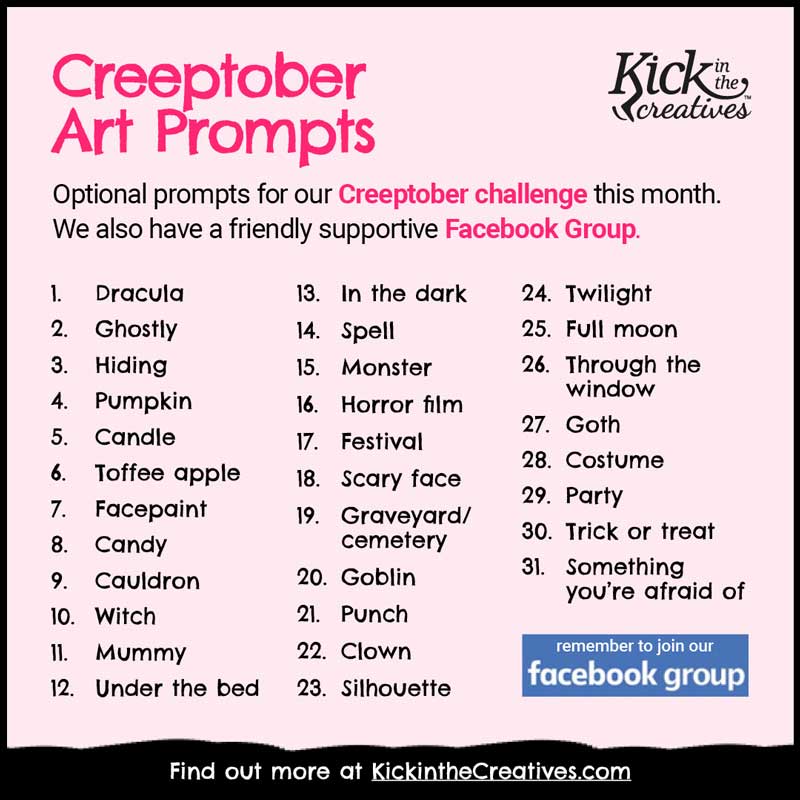 Creeptober 22 Art Prompts