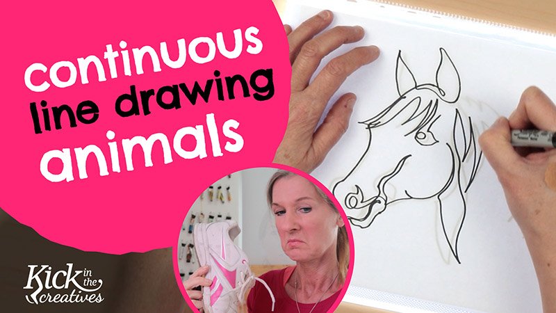 How to Create Continuous Line Drawing Animals – Art Kick Sunday