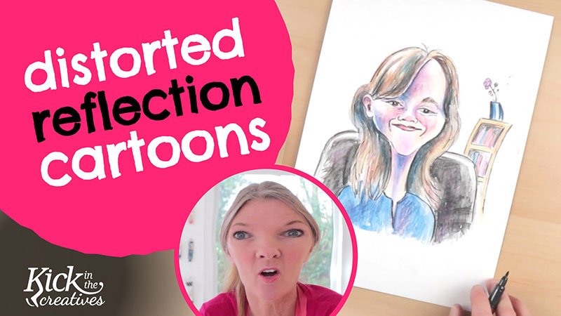 How to Draw Face Cartoons / Caricatures from Distorted Reflections – Art Kick Sunday