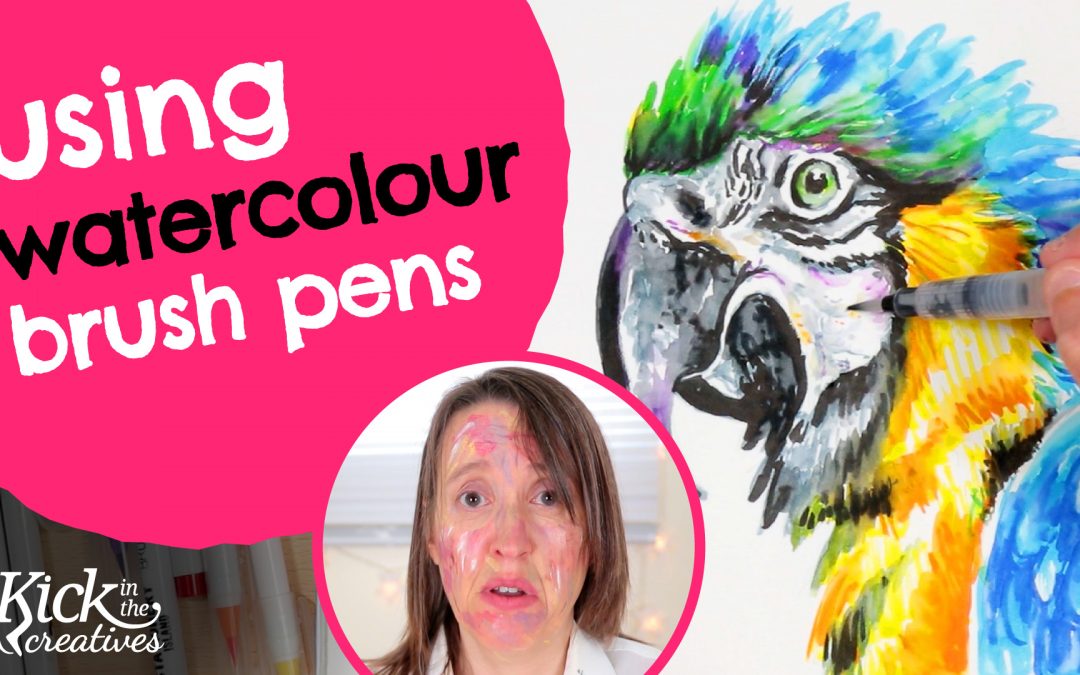 Watercolour Brush Pen Painting Tutorial (Stationery Island Brush Pens Review)