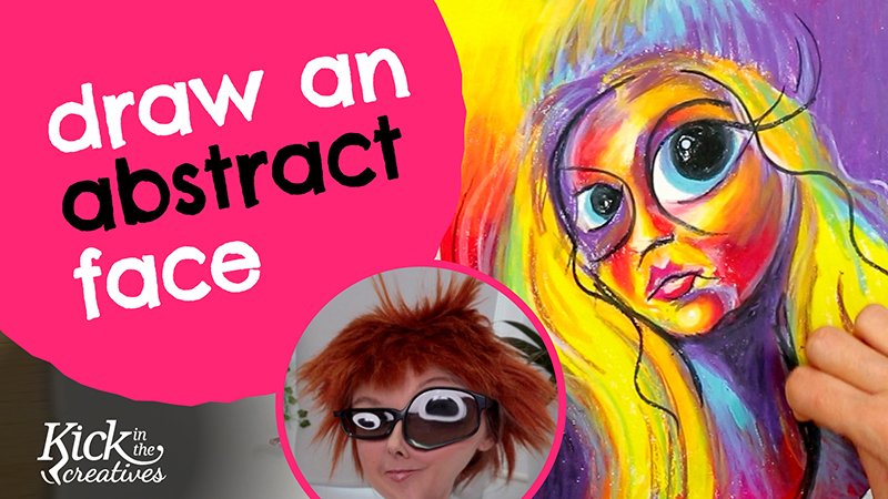 How to Draw a Semi Abstract Face Using Neocolor ii