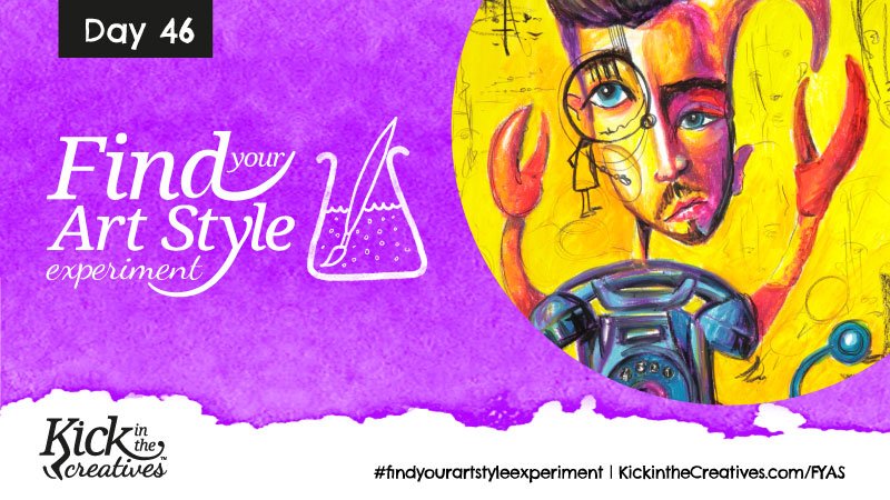 Find Your Art Style Experiment Day 46 – Surreal Mind Map Drawing