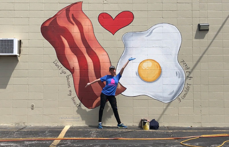 Bacon and Egg Mural Art