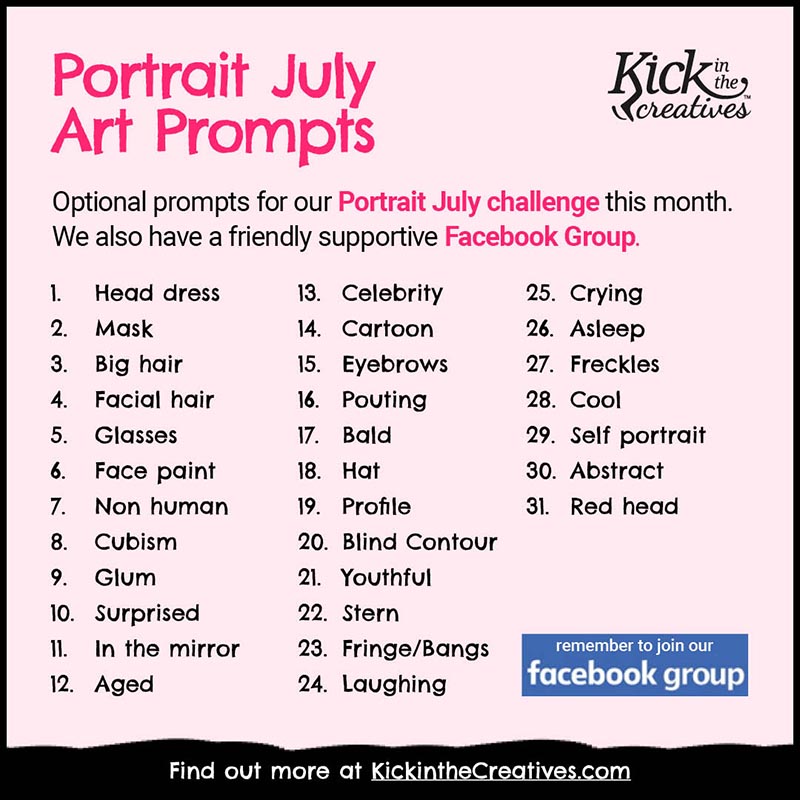 Portrait July Art Prompts